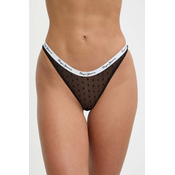 Tangice Pepe Jeans DOT 3P THONG 3-pack črna barva, PLU11009