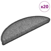 vidaXL vidaXL Podloge za stopnice 20 kosov temno siva 56x17x3 cm, (21826907)
