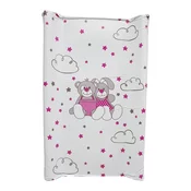 Mekana podloga za presvlacenje bebe Kuca i meda, 80x49 cm, Roze