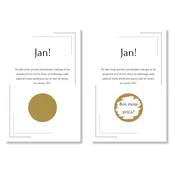 Personal Poročna kartica presenečenja/praskanka za pričo - Simple Silver Barva: Srebrna