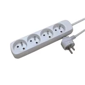Solight Podaljševalni kabel, 4 vtičnice, 5 m, bel