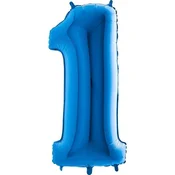 shumee Folija balon številka 1 moder - 102 cm Grabo