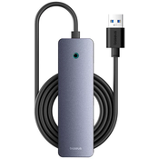 Baseus Hub 4in1 UltraJoy Lite 200cm USB-A to 4x USB 3.0 + USB-C 5V (grey)