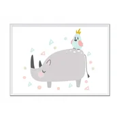 shumee SLIKOVNI PLAKAT V OKVIRJU A4 cm Rhinoceros PD200