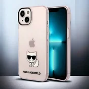 Karl Lagerfeld Ovitek Karl Lagerfeld Choupette body - pink transparent za iPhone 13/14/15 (KLHCP14SCTTRI)