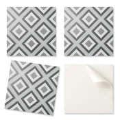 shumee Paket samolepilnih vinilnih ploščic z geometrijskim diamantnim vzorcem 9x30x30 cm