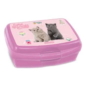 Ars Una: škatla za malico z mačkami Cute Animal Tea Party 16,5 x 6 x 13,5 cm