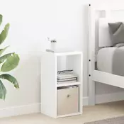 vidaXL Nočna omarica Bela 25,5 x 22 x 49,5 cm Konstruiran les