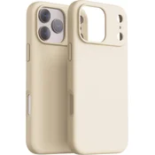 Dviced Silikonska MagSafe maska za iPhone 17 Pro Max, bež