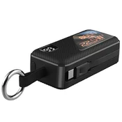 LINQ LinQ, 8000 mAh zunanja baterija USB-C in Lightning obesek za ključe, Črna, (5000017425)