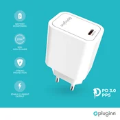 Kucni punjac Pluginn PI-D61S, PD3.0, PPS, 20W sa PD iPhone lightning kablom beli