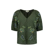 Shiwi Bluza Erin Dobby kraljevo modra/svetlo zelena/temno zelena/marelica