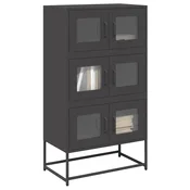 Visoka ploca crna 68x39x123 cm celik