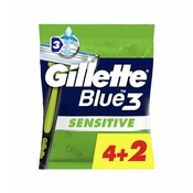 Gillette Blue 3 Sensitive Brijac za jednokratnu ulogu, 6 komada