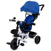 Funfit Kids Twist 360°-ban fordítható Tricikli kosárral és dudával - plavo-crna