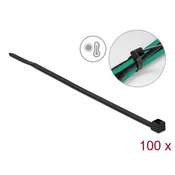 Delock vezice za kabele otporne na visoke temperature, duljina 100 x širina 2,5 mm, 100 kom. Crne