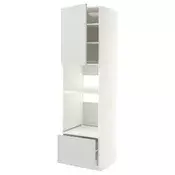 METOD / MAXIMERA Visoki element za ugradb uredaje, bijela/Aspudden svijetlo siva, 60x60x220 cm