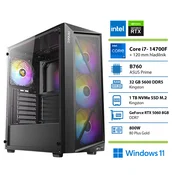 Gaming namizni računalnik PCLINE DRAGON 8 I7-14700F/32/1/RTX5060/W11H (149080)