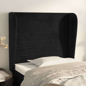 vidaXL vidaXL Vzglavje z ušesi črno 93x23x118/128 cm žamet, (20933957)