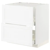 METOD / MAXIMERA Pod.element sudop. i 2front/2fioke, bela Enköping/bela im. drveta, 80x60 cm