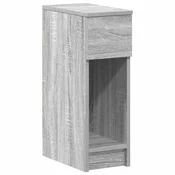 Vidaxl Nočna omarica z predalom siva sonoma 20x36x60 cm