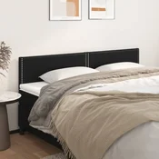 Uzglavlja crna 160x5x78/88 cm od umjetne kože