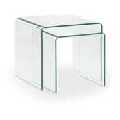 Steklene mizice v kompletu 3 ks 50x50 cm Burano – Kave Home