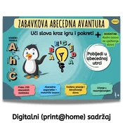 ZABAVKOVA ABECEDNA AVANTURA - Društvena igra za ucenje slova kroz igru, pokret i otkrivanje