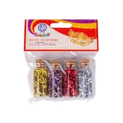 Astra Sypké trblietky/brokát v sklenených dózičkách GLITTERY CARNIVAL, 4 x 5g, 335121005