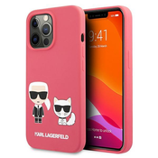 KARL LAGERFELD KLHCP13XSSKCP za iPhone 13 Pro Max pink silikonska zaščita - Full Bodies