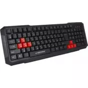 Esperanza egk102r žična gaming tipkovnica usb aspis rdeča