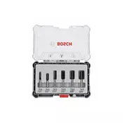 Bosch set ravnih glodala, 6 komada, držač od 6 mm 2607017465