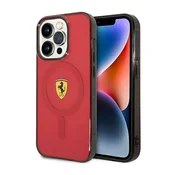 Maska Ferrari iPhone 14 Pro Max 6,7 crvena tvrda prozirna futrola MagSafe (FEHMP14XURKR)