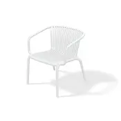 Prosperplast Plastični vrtni stol BRENE, bel, 67 x 62,5 x 72,4 cm