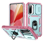 Overboard Ovitek za Samsung Galaxy A56 5G, stojalo za kamero s stojalo, zelen/roza