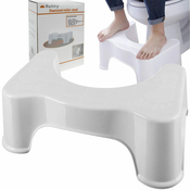 Kruzzel 2v1 PVC otroška opora za noge in stolček pručka za wc bela