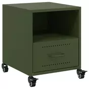 vidaXL vidaXL Nočna omarica olivno zelena 36x39x43,5 cm jeklo, (21242858)