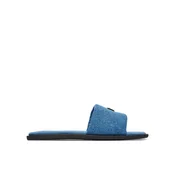 Tommy Jeans Natikači Tjw Padded Denim Casual Slide EN0EN03020 Modra