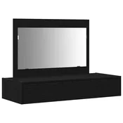 Vidaxl Toaletna mizica Črna 100 x 40 x 70 cm Konstruiran les