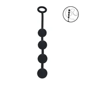 shumee Okrogle silikonske analne kroglice - M - 30 mm - črne