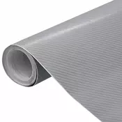 shumee vidaXL Folija za avto 2 kosa 4D srebrna 100x150 cm + 50x150 cm