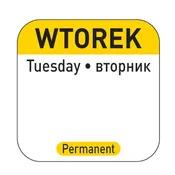 Hendi Nalepke za varnost živil za posode za večkratno uporabo Tuesday PL RU EN 1000 kosov 850084