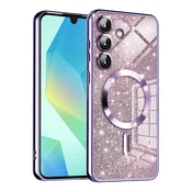 TPU gel ovitek Techsuit Luxury Glitter MagSafe za Samsung Galaxy A16 4G/5G - light purple