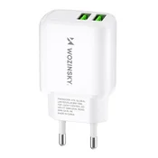 MG CUWCW polnilnik 2x USB 30W 2.4A, bela