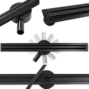 Linearni odtok CALANI ECO360 SLIM BLACK 90