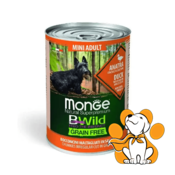 Monge Bwild Grain Free Mini Adult Duck 400g, Hrana sa Pacetinom za Male Pse