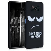 Ovitek z oblikovanjem dont touch my phone za Xiaomi Poco X3 NFC - črna