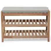 Bienwood Cipelarnik sa klupom BIE7005, Drveni, 70x28x42 cm, Smedi
