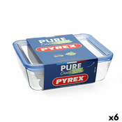 Hermeticka Kutija za Rucak Pyrex Pure Glass Providan Staklo (800 ml) (6 kom.)