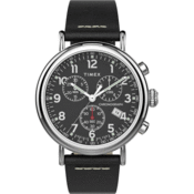 TIMEX Standard Chronograph 41mm Leather Strap Watch TW2T69100